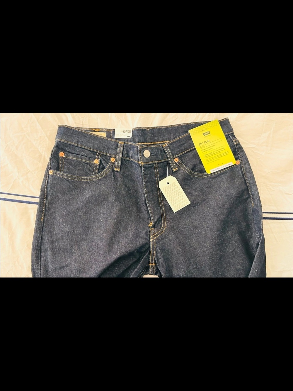 Levi's Dark Blue Raw Denim Jeans